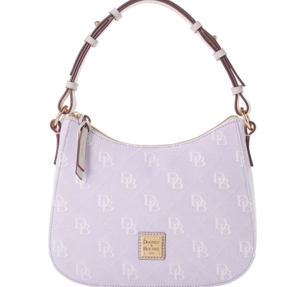 Borsa hobo piccola in vernice con manico logato in metallo | Emporio
